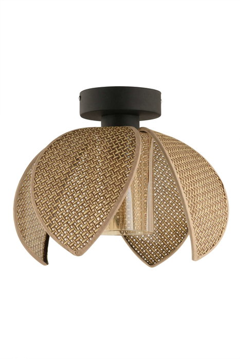Opviq Lámpara de Araña de Cuerpo Metálico Beige y Negro